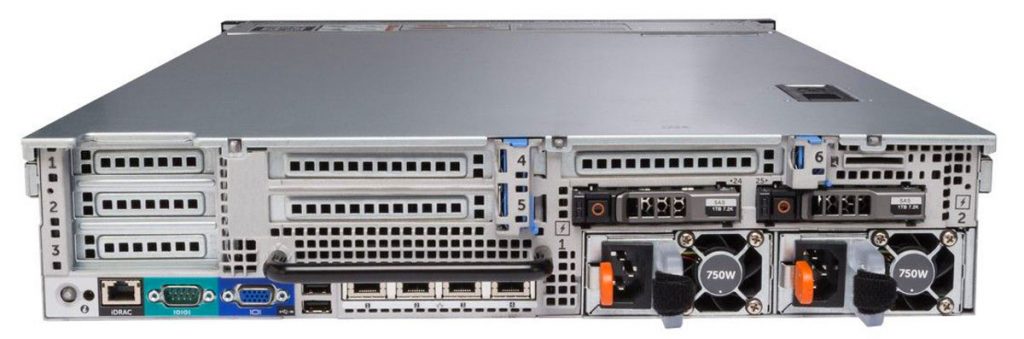 Обзор серверов – Server Dell PowerEdge R720xd (вид сзади)