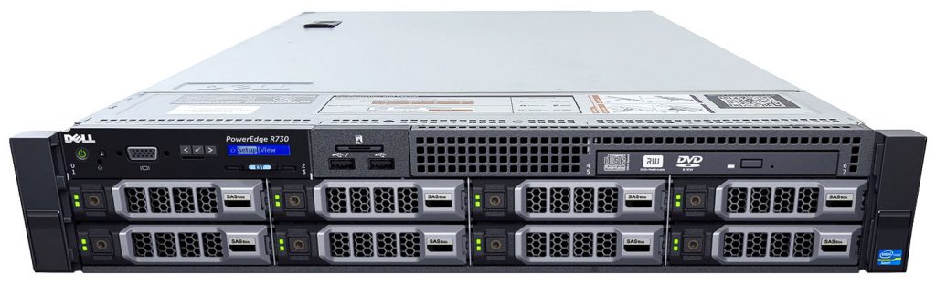 Сервер Dell PowerEdge R730 Rack Server 8 LFF (вид спереди)